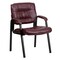 Emma and Oliver Faux Leather Executive Reception Chair with Powder Coated Frame